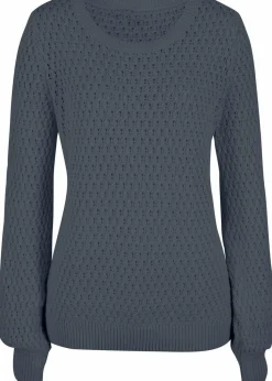 Pullover mit Strukturstrick aus Baumwollmix