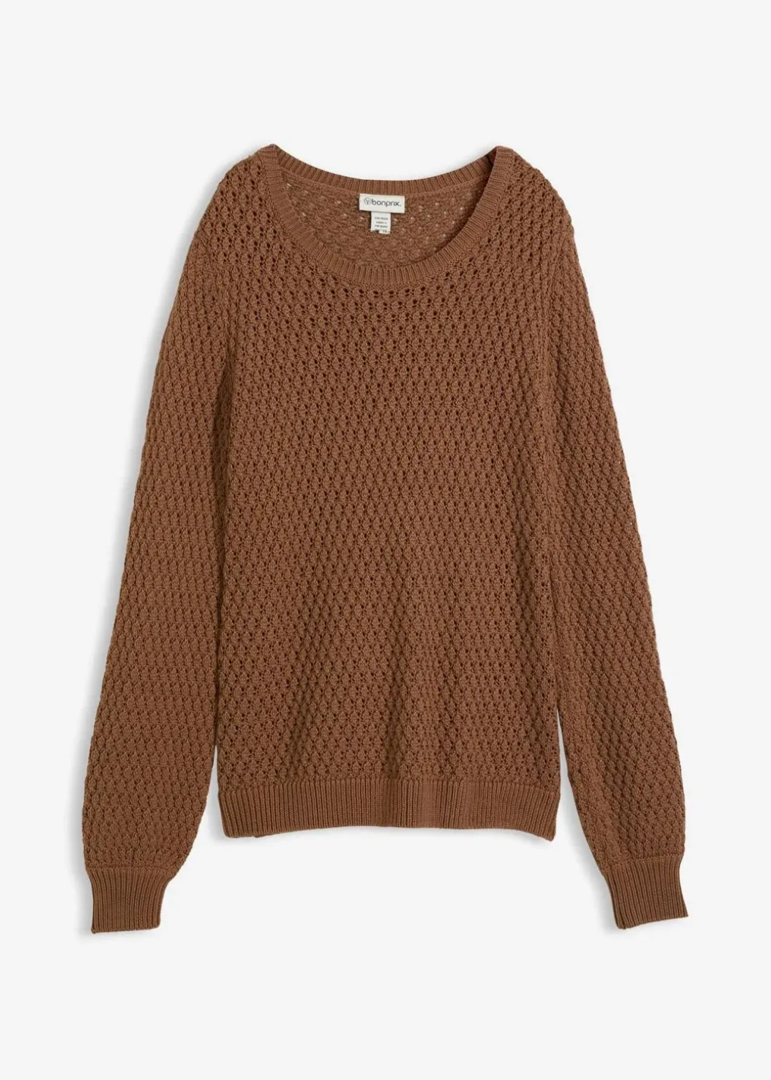 Pullover mit Strukturstrick aus Baumwollmix