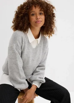 Pullover mit V-Ausschnitt