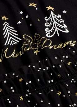 Pyjama aus reiner Baumwolle mit Glitzerdruck