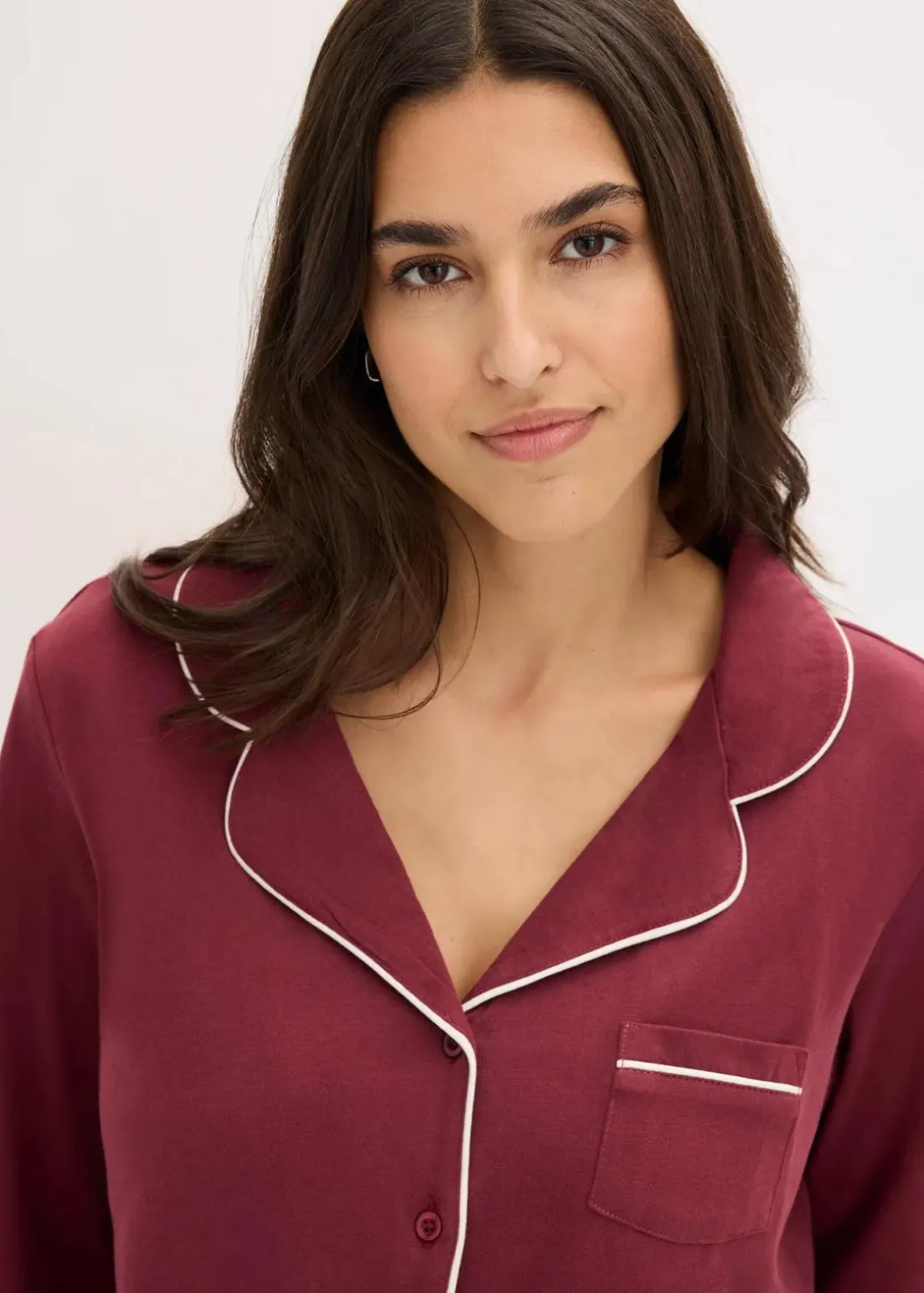 Pyjama aus weicher Baumwolle mit Knopfleiste