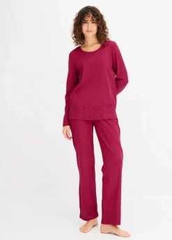Pyjama mit dezenter Spitze