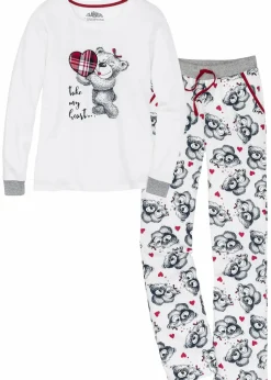 Pyjama mit Flanellapplikation