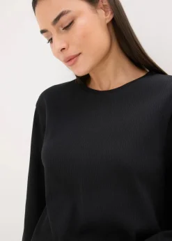 Pyjama mit Rippshirt und weiter Hose