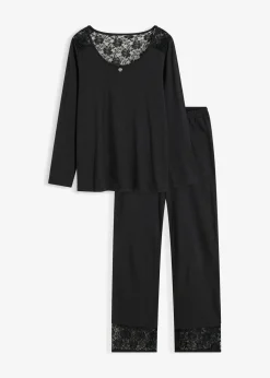Pyjama mit zarter Spitze