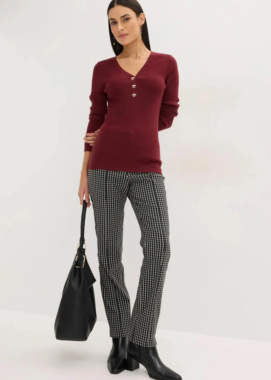 Rippenpullover mit Viskose