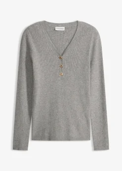 Rippenpullover mit Viskose