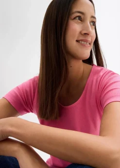 Rippshirt mit reiner Bio-Baumwolle (2er Pack)