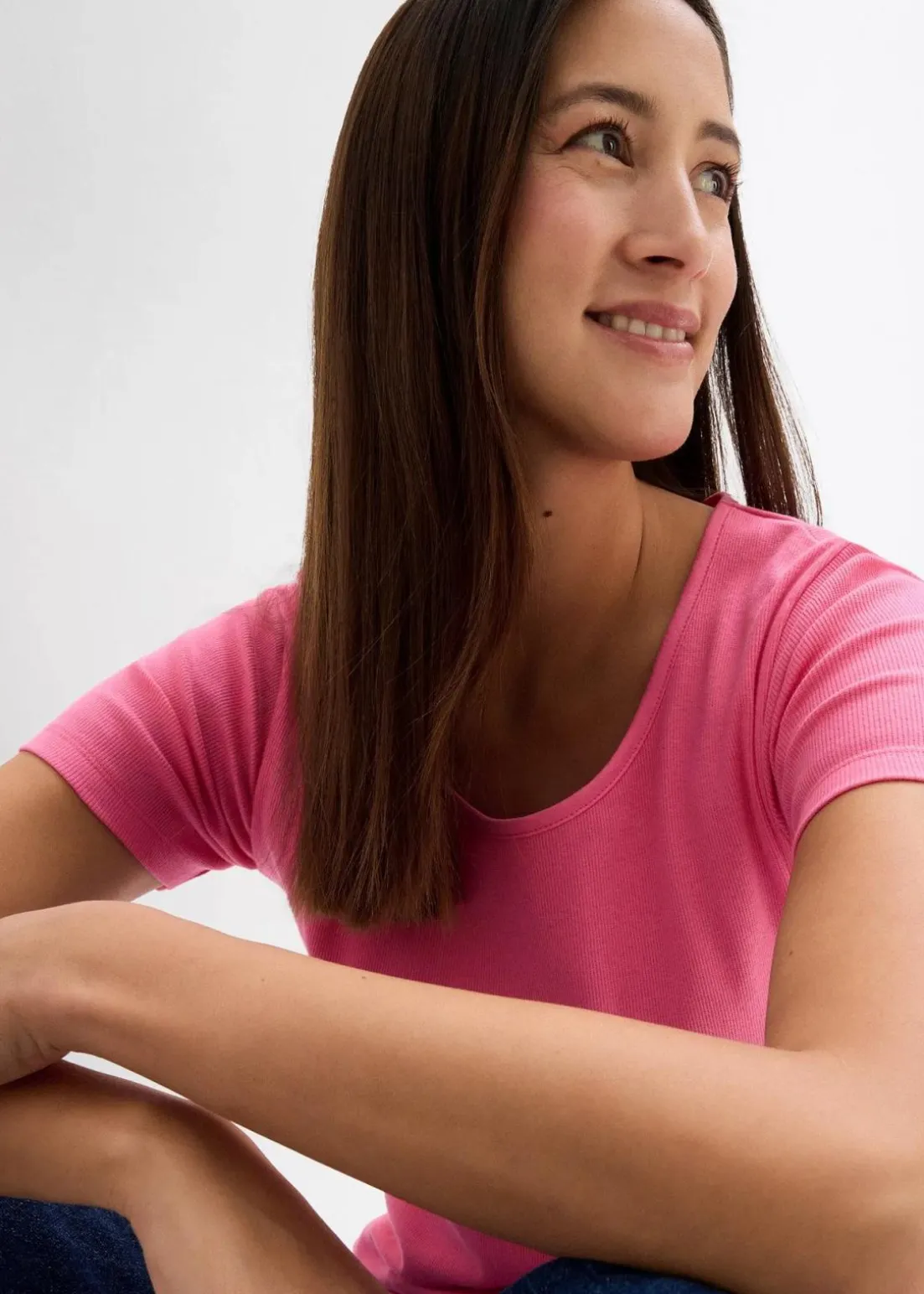 Rippshirt mit reiner Bio-Baumwolle (2er Pack)