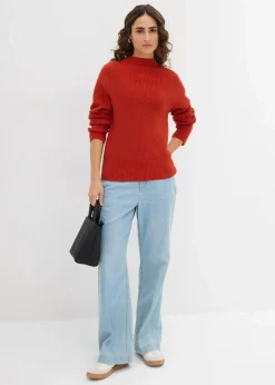 Rippstrickpullover aus reiner Bio-Baumwolle