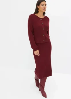 Ripp-Strickrock aus Viskose-Mix