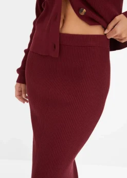 Ripp-Strickrock aus Viskose-Mix