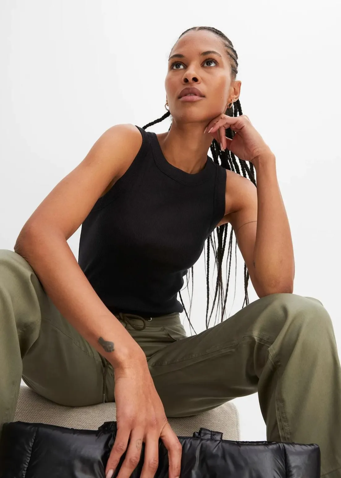 Ripp-Top aus reiner Bio-Baumwolle