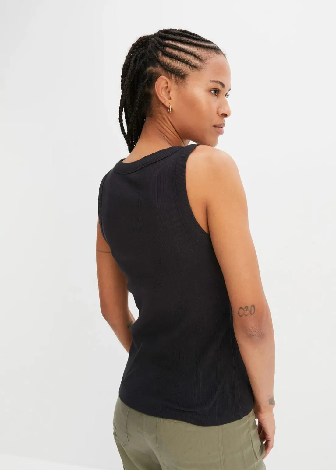 Ripp-Top aus reiner Bio-Baumwolle