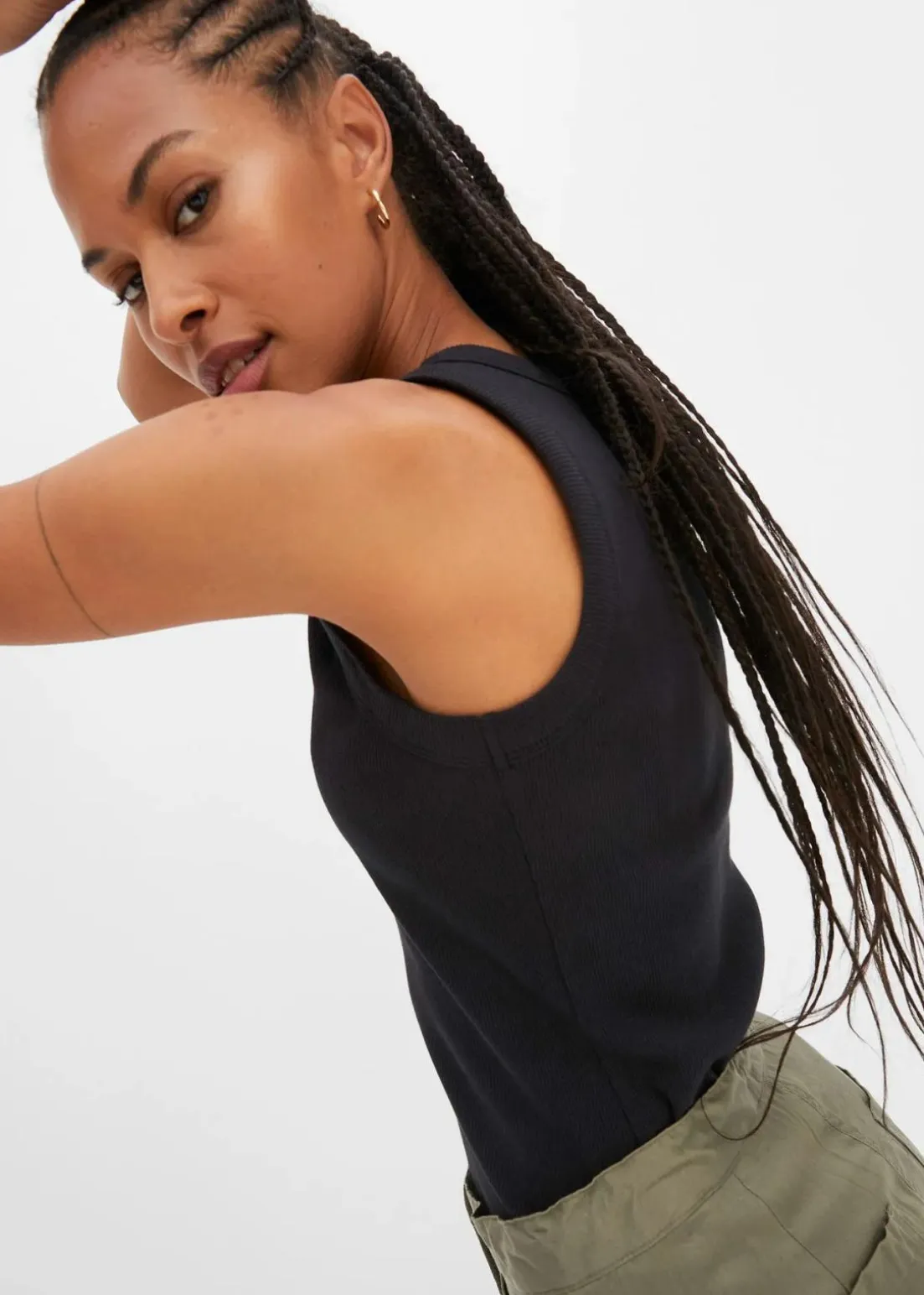 Ripp-Top aus reiner Bio-Baumwolle