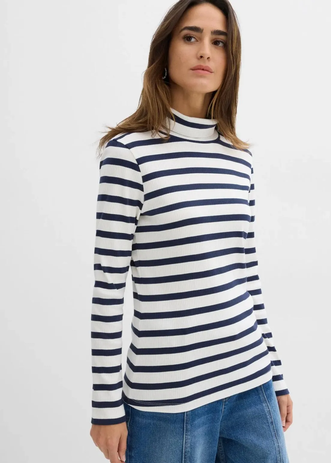 Rollkragenshirt aus reiner Baumwolle