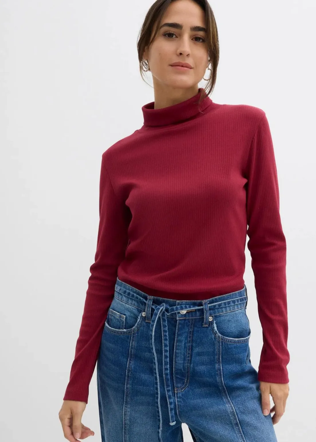 Rollkragenshirt aus reiner Baumwolle