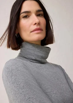 Rollkragenshirt mit Woll-Anteil