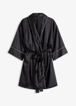 Satin Kimono mit Glanzeffekt