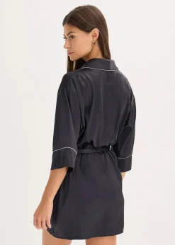 Satin Kimono mit Glanzeffekt