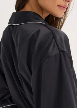 Satin Kimono mit Glanzeffekt