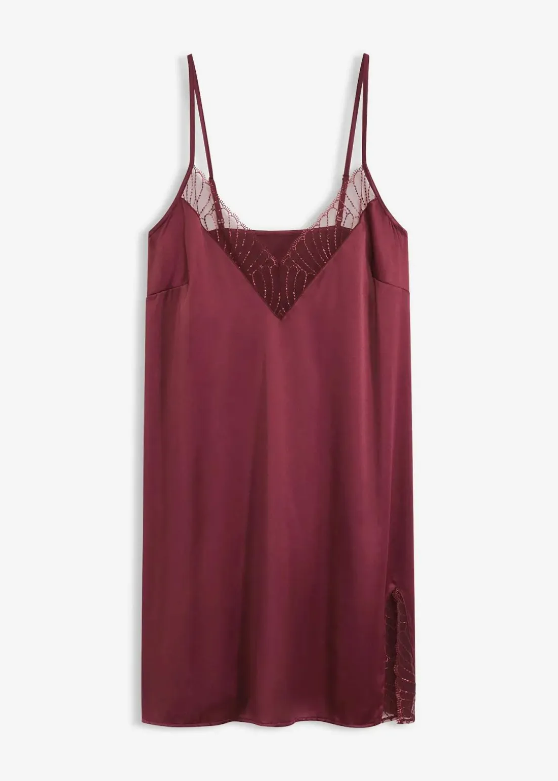 Satin Negligé mit edler Stickerei