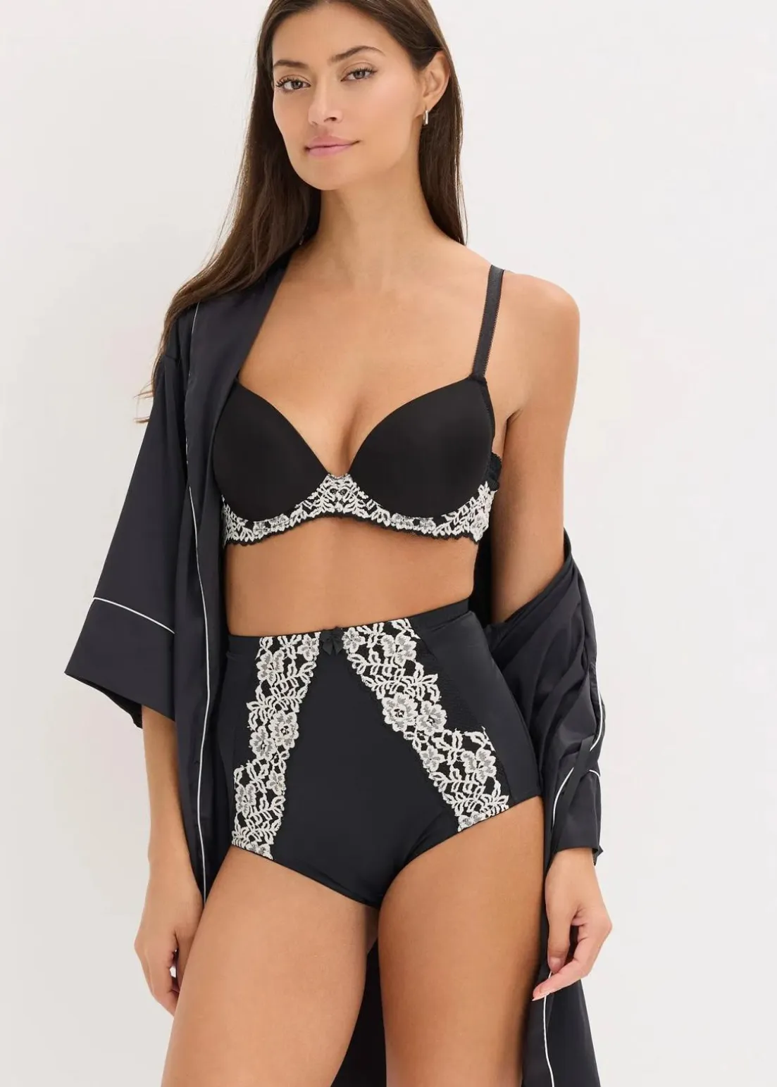 Schalen-BH mit zweifarbiger Spitze