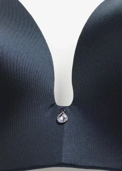 Schalen-BH ohne Bügel aus glänzendem Material