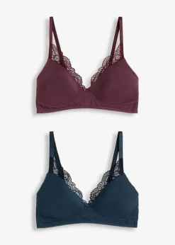 Schalen-BH ohne Bügel mit Bio-Baumwolle (2er Pack)