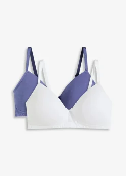 Schalen-BH ohne Bügel mit Bio-Baumwolle (2er Pack)