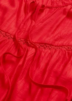 Schlupfbluse aus feinem Viskose-Mix