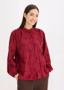 Schlupfbluse aus reiner Baumwolle