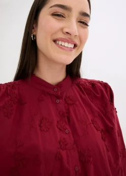 Schlupfbluse aus reiner Baumwolle