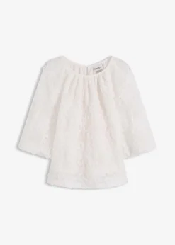 Schlupfbluse mit strukturiertem Blumen-Muster​