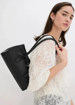 Schlupfbluse mit strukturiertem Blumen-Muster