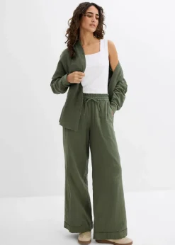 Schlupfhose aus luftigem Musselin