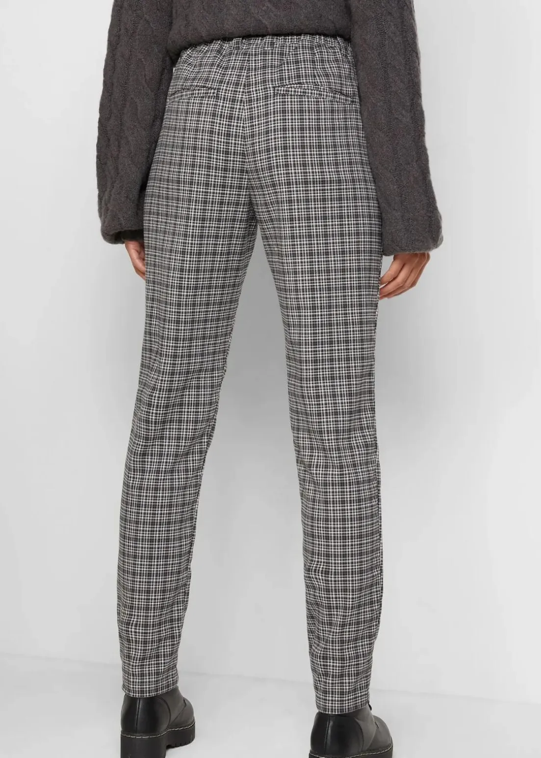 Schlupfhose mit Bequembund, kariert