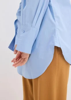 Schluppenbluse aus reiner Baumwolle