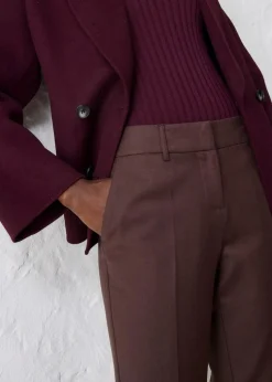 Schmale Hose mit weichem Wollanteil