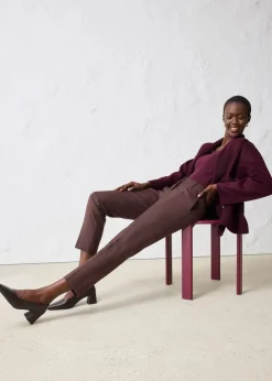 Schmale Hose mit weichem Wollanteil