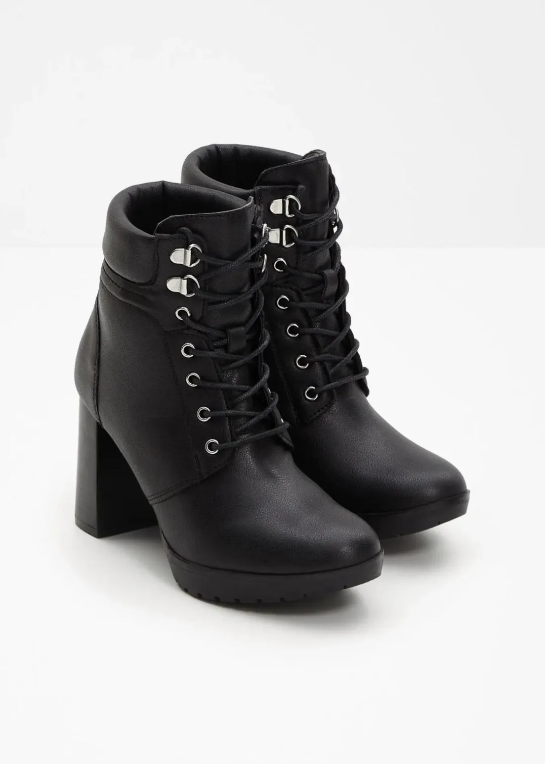 Schnürstiefeletten mit hohem Absatz