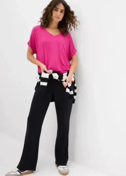 Shirt aus fließendem Viskose-Mix