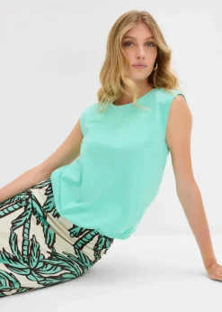 Shirt mit elastischem Bündchen