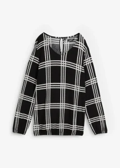 Shirt mit elastischem Saum, langarm