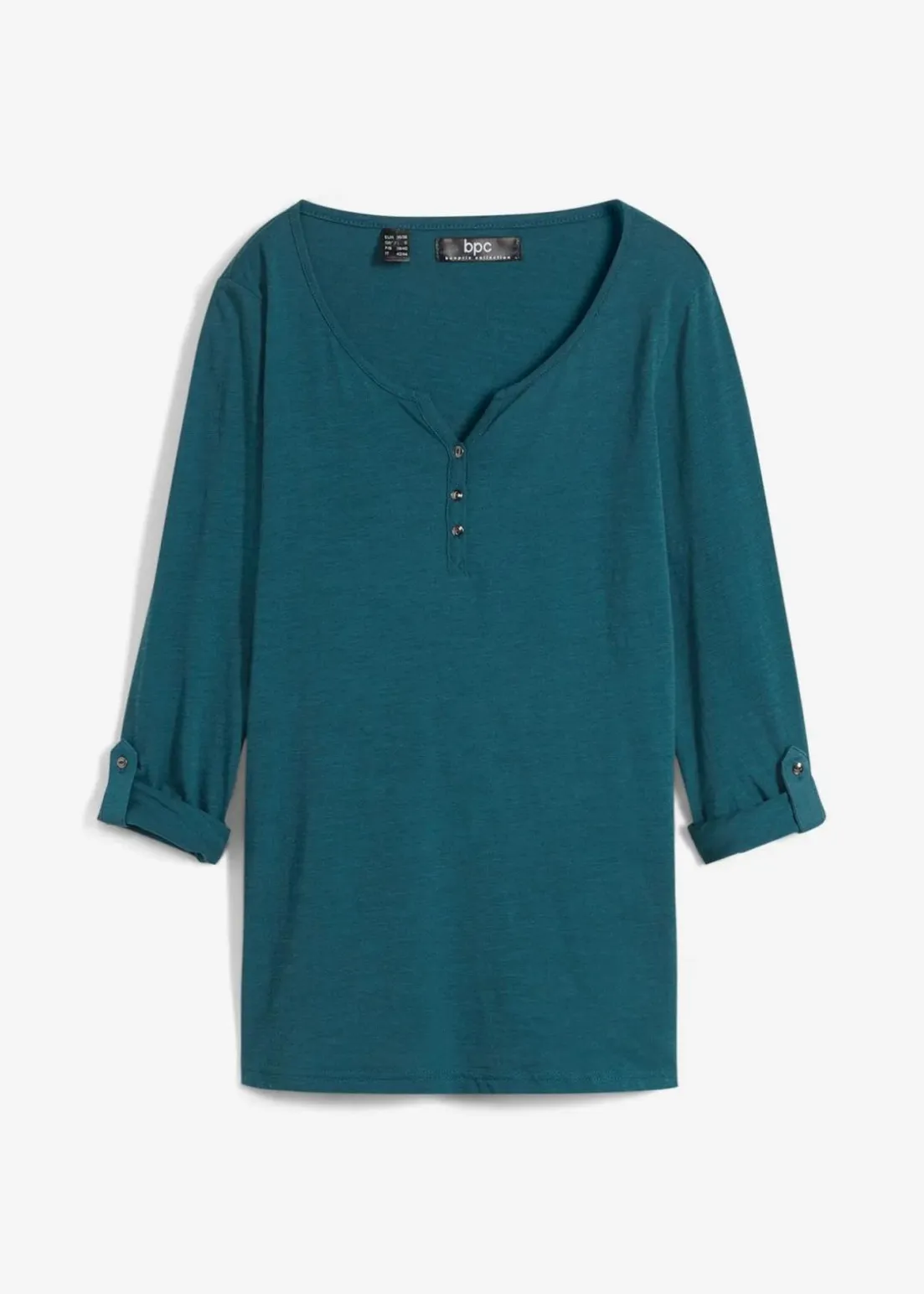 Shirt mit Knopfleiste aus reiner Bio-Baumwolle