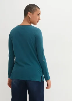 Shirt mit Knopfleiste aus reiner Bio-Baumwolle