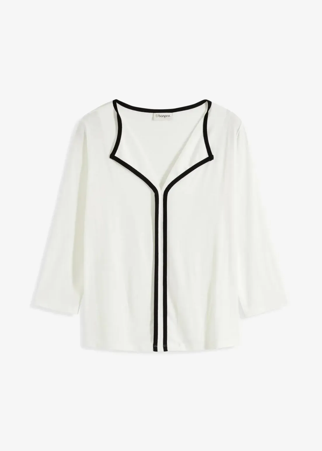 Shirt mit Kontrastblende