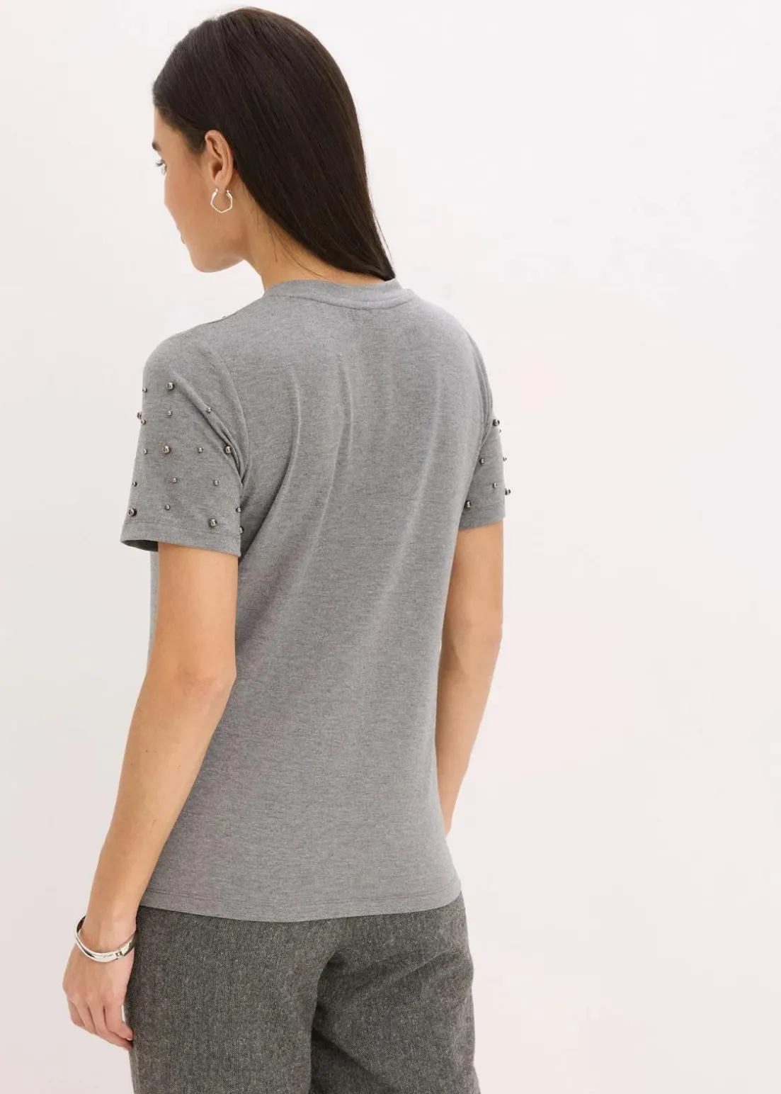 Shirt mit Perlen-Applikation