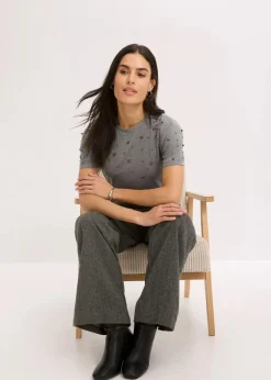 Shirt mit Perlen-Applikation