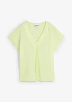 Shirt mit Seidenanteil und Webeinsatz